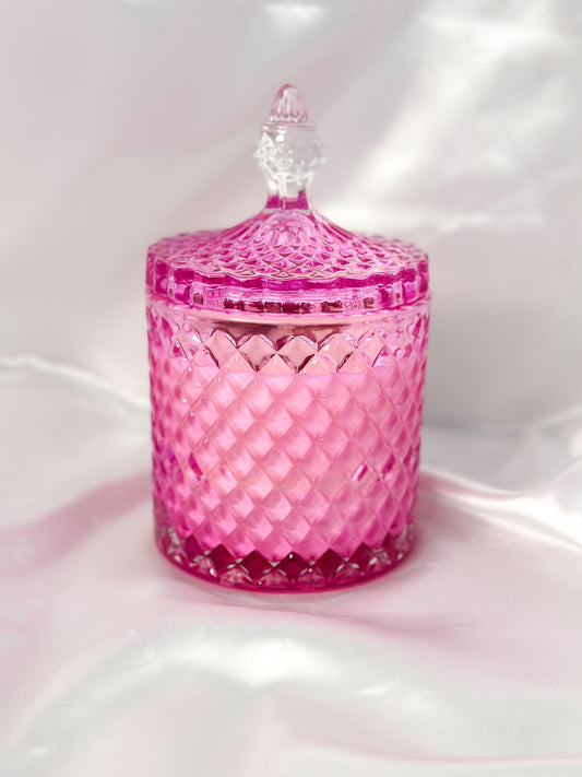 Hot Pink Geo Jar Large 500ml